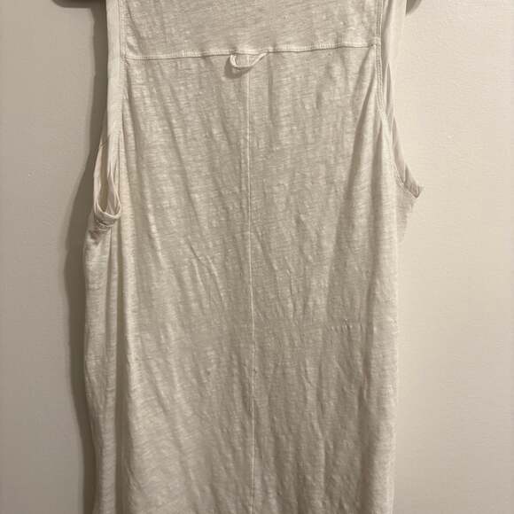 Free People Love Language Solid Henley Tank Top in Ivory Small - Picture 2 of 3